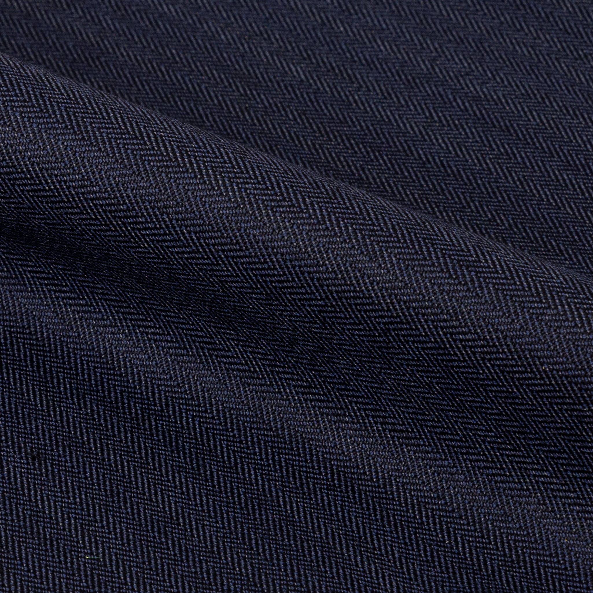 Navy Fine Herringbone Fabric