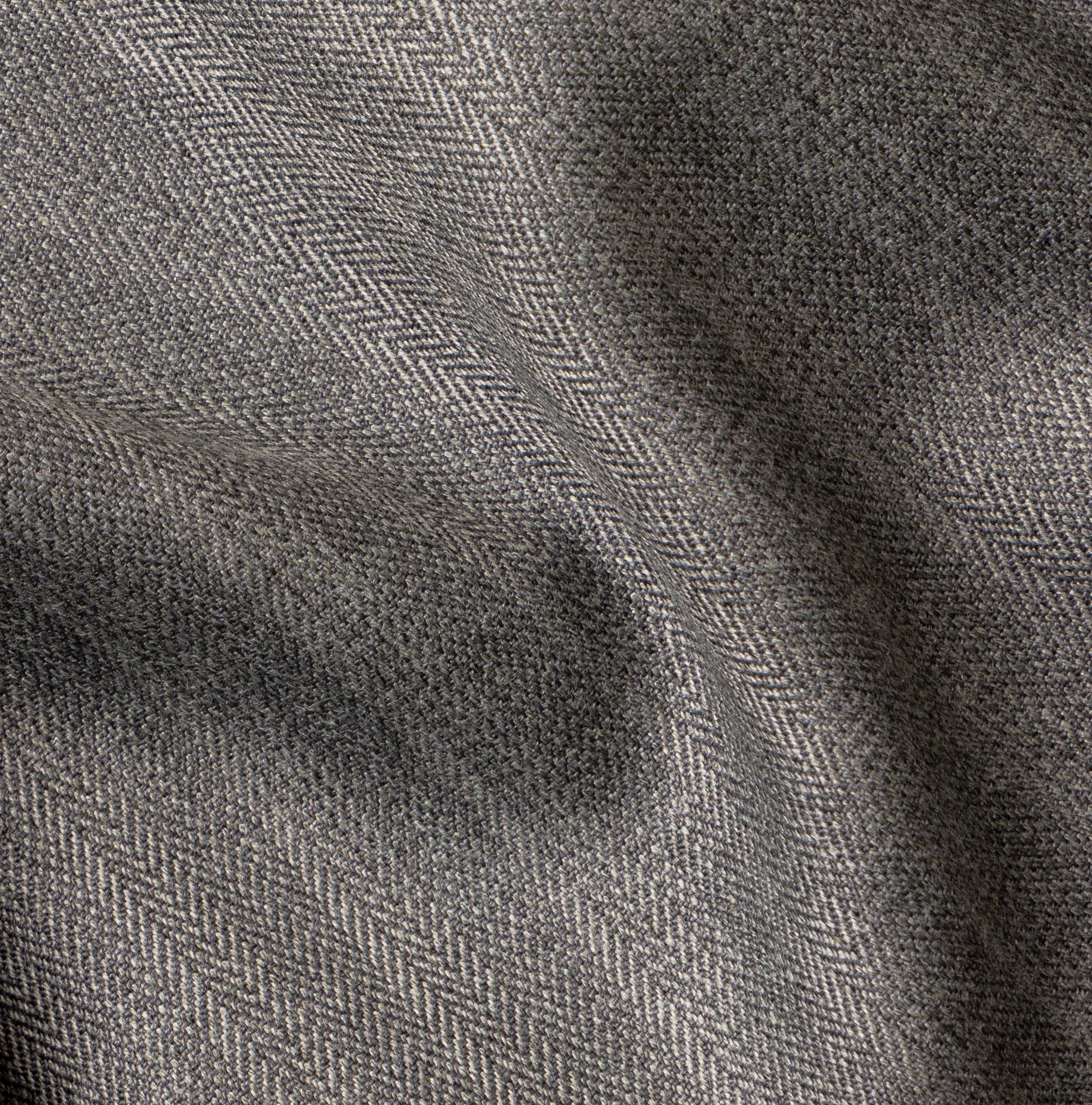 Grey Chunky Herringbone Fabric