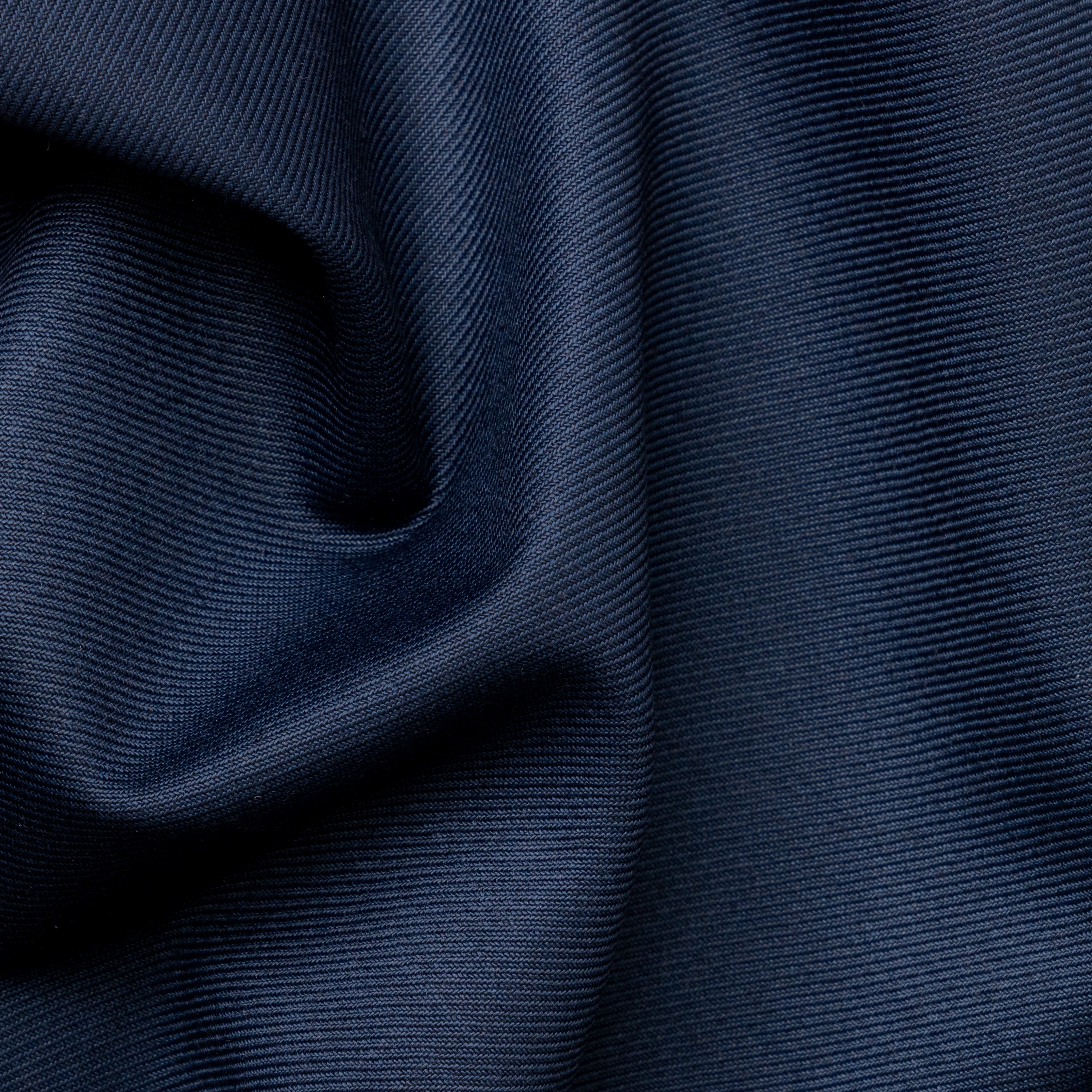 Navy Fine Rib Twill Fabric